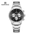 NAVIFORCE NF8076 Stainless Steel Fashion Casual Business Chronograph Luminous Date Display Quartz Watch For Men - Silver Black